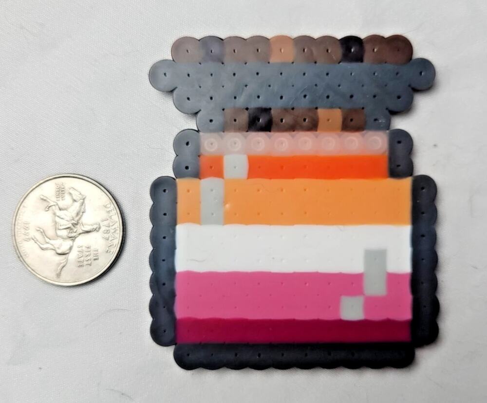 Sunset Lesbian LGBT Potion Perler Pixel Art